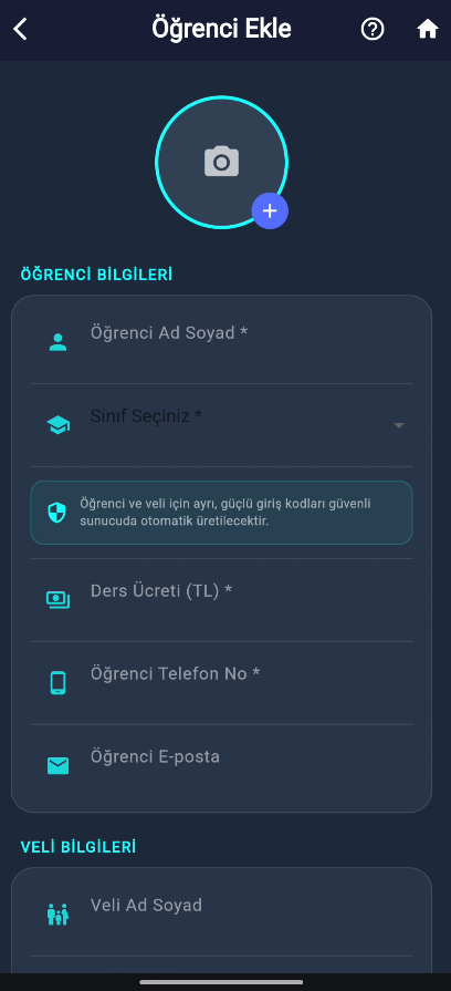 Öğrenci Ekle